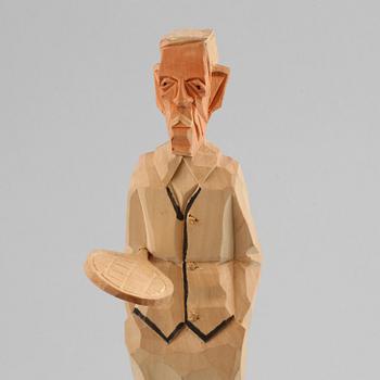 SKULPTUR, trä, troligtvis Sven Gunnarsson, signerad och daterad 1943.