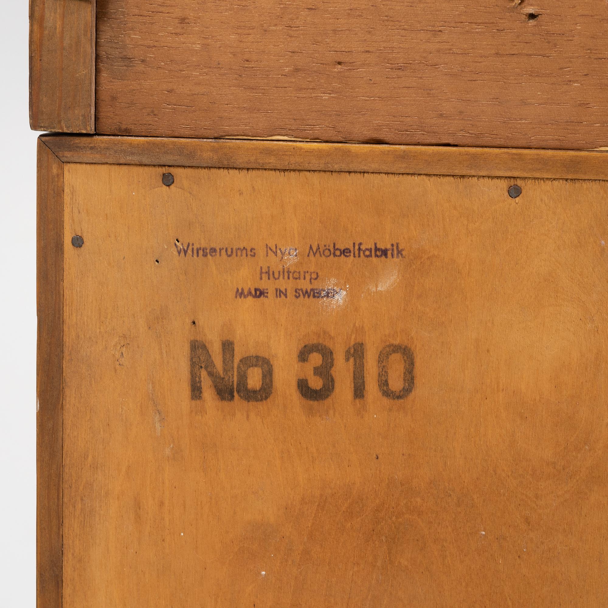 Sideboard with display cabinet, Wirserums Nya Möbelfabrik, Hultarp, third quarter of the 20th century.