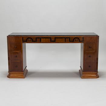 Birger Hahl, sidobord och pall, Art déco, 1920-tal.