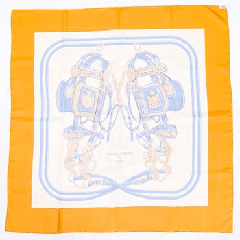 Hermès, a 'Brides de Gala' silk scarf.