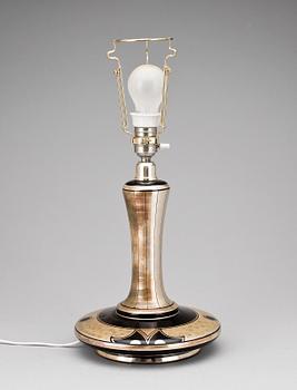 BORDSLAMPA, glas, art deco, 1930/40-tal.