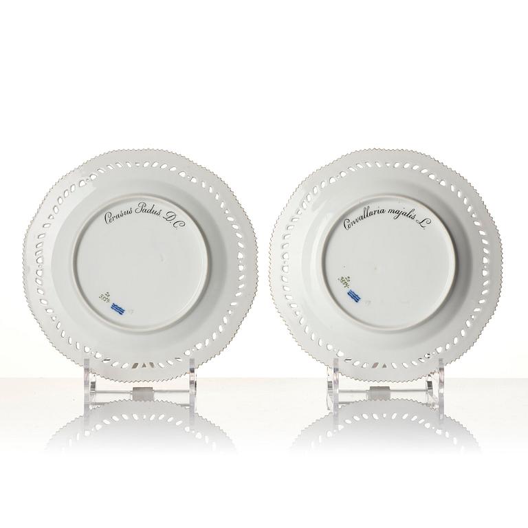 A Royal Copenhagen 'Flora Danica' service for two, Denmark, 20th century. (12 pieces).