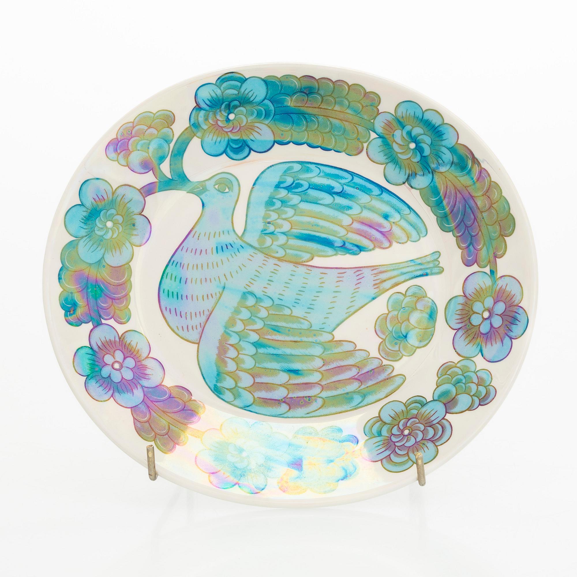 Birger Kaipiainen, koristelautanen, merkitty Birger Kaipiainen Arabia Art Made in Finland.