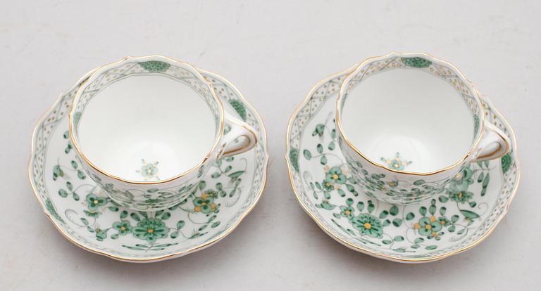 MOCKAKOPPAR, 12 st, porslin, Meissen, 1900-talets andra hälft.