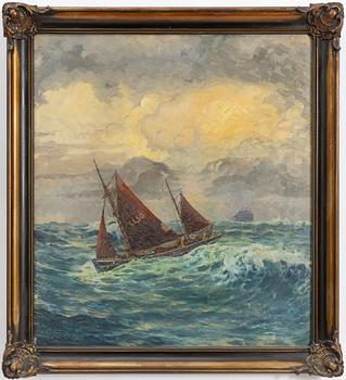 Alfred Collin, "Bohuskutter i Nordsjön".