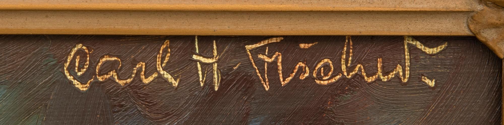 Carl Holger Fischer, Sunflowers in a Vase.