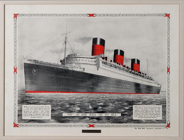 TRYCKBILD, "'534' as she will go to sea", 1900-talets mitt.