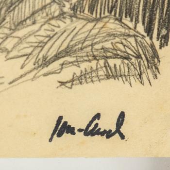 JOHN JON-AND, pencil on paper. Signed with stamp.