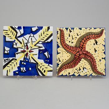 SALVADOR DALÍ, after. Six ceramic tiles, Spain.