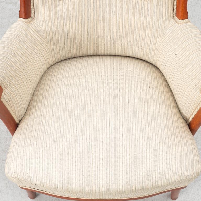 Carl Malmsten, armchair, "Vår Fru", OH Sjögren, late 20th century.