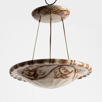 A ceramic ceiling lamp, Höganäsbolaget, Sweden, 1915-1926.