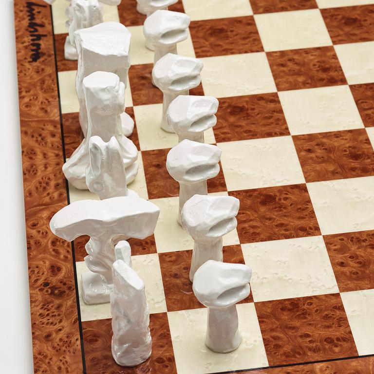 Bengt Lindström, chess game with chess pieces, executed around 1994-95.