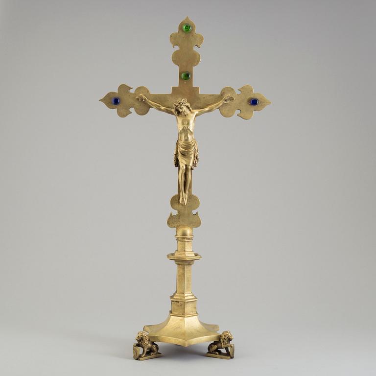 A first half of the 19th century bronze crucifix.