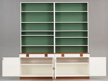 Josef Frank, two sections of bookshelves, Svenskt Tenn, model 2255, post 1985.