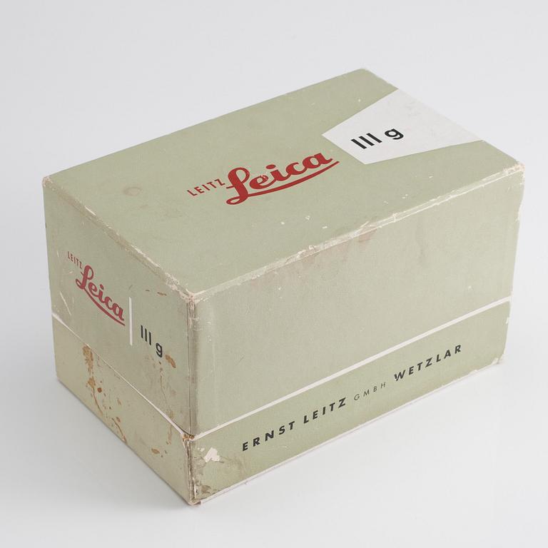 KAMERA med OBJEKTIV, Leica IIIg, nr 943108, Ernst Leitz, GMBH Wetzlar, Tyskland 1900-talets mitt.
