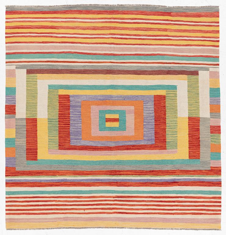 A Kelim rug, c. 200 x 195 cm.