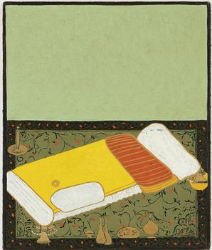 Micaela Dahlberg, Interior with a bed.