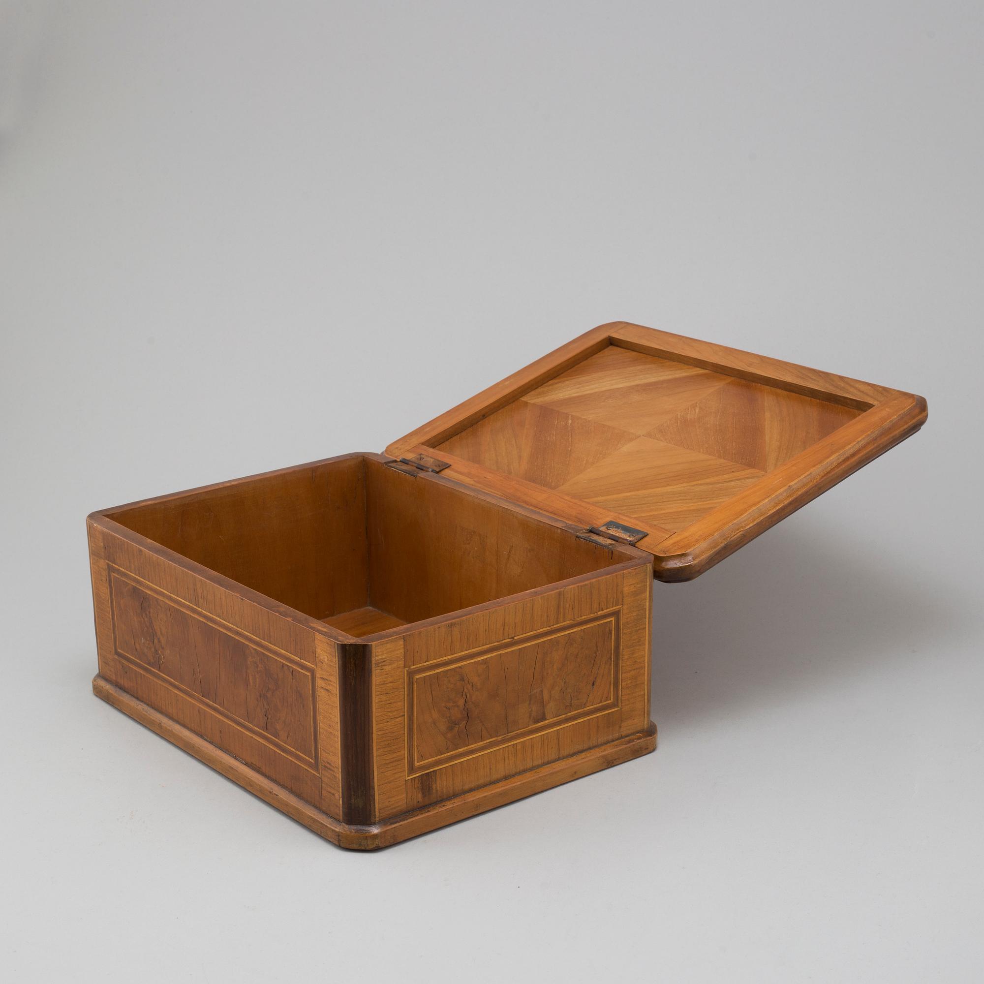 A late 19th century wooden box.