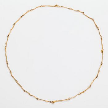 Björn Weckström, A 14K gold necklace "Golden stream". Lapponia 1976.