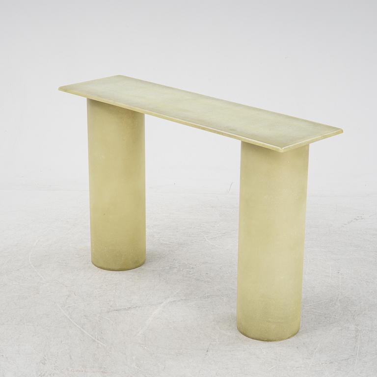 A fibreglass console table from the second half of the 20th century.