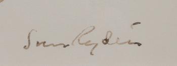 SVEN RYDÉN, tuschteckning, sign.
