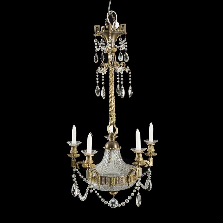 A Louis VXI style chandelier from around year 1900.
