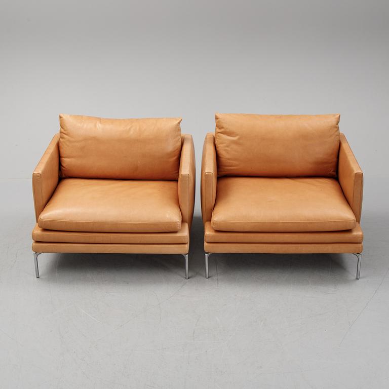 A pair of 'William' easy chairs by Damian Williamson for Zanotta. Designed  2010-15.