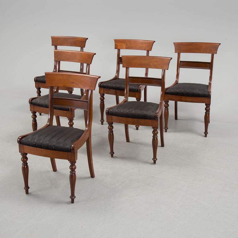 A set of six chairs, mid 1800s.