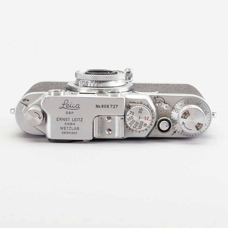 Leica IIf camera no 808727 and lens.