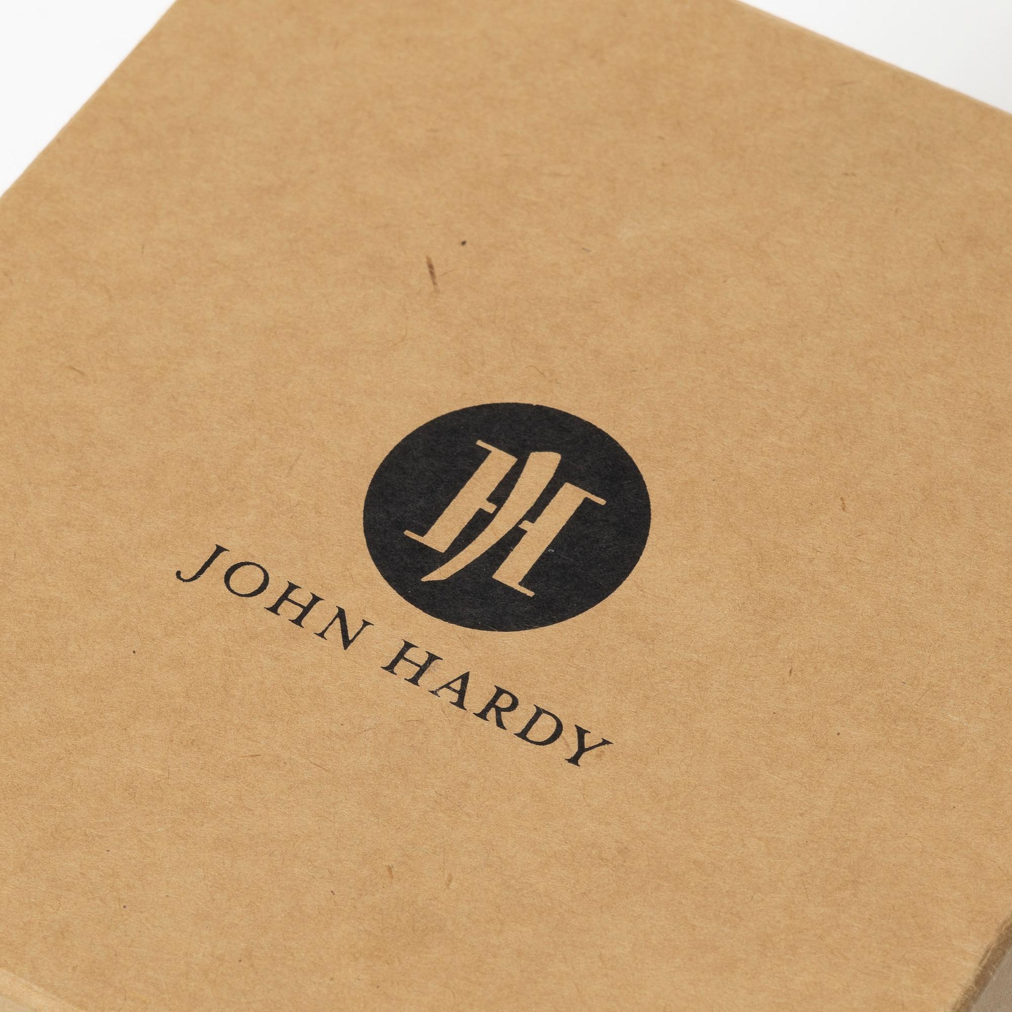 John Hardy,  a sterling silver beaker, with hardwood.