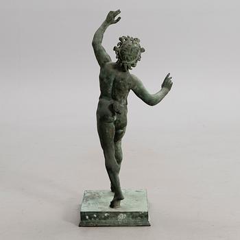 A 19th century Dancing Faun bronze sculpture.