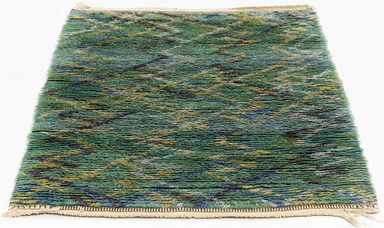 Barbro Nilsson, a carpet, "Sommarvägar, grön", knotted pile, ca 117 x 88 cm, signed AB MMF BN.