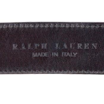 RALPH LAUREN, a black crocodile belt.