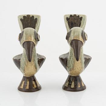 A pair of stoneware figurines, Søholm, Denmark.