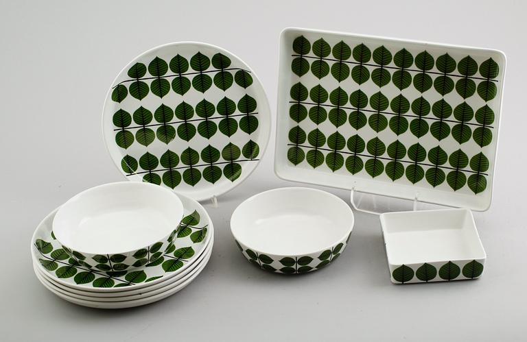SERVISPORSLIN, 9 delar, porslin, "Berså", Stig Lindberg, Gustavsberg.