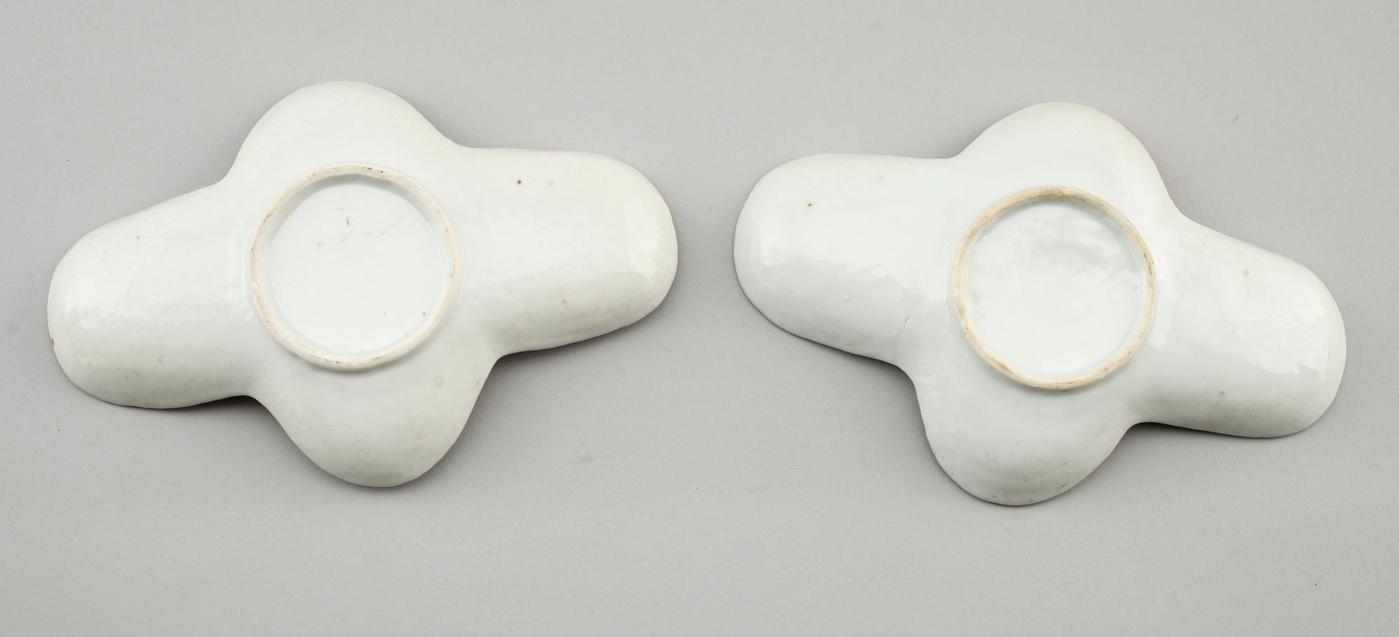 SKÅL samt FAT, 2 st, porslin, Kina, 1800-/1900-tal.