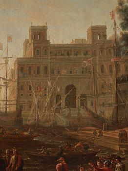 Claude Lorrain After, Port scene with the Villa Medici.