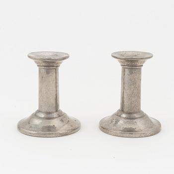 A Dragsted, a pair of similar pewter candlesticks, first half of the 20th century.