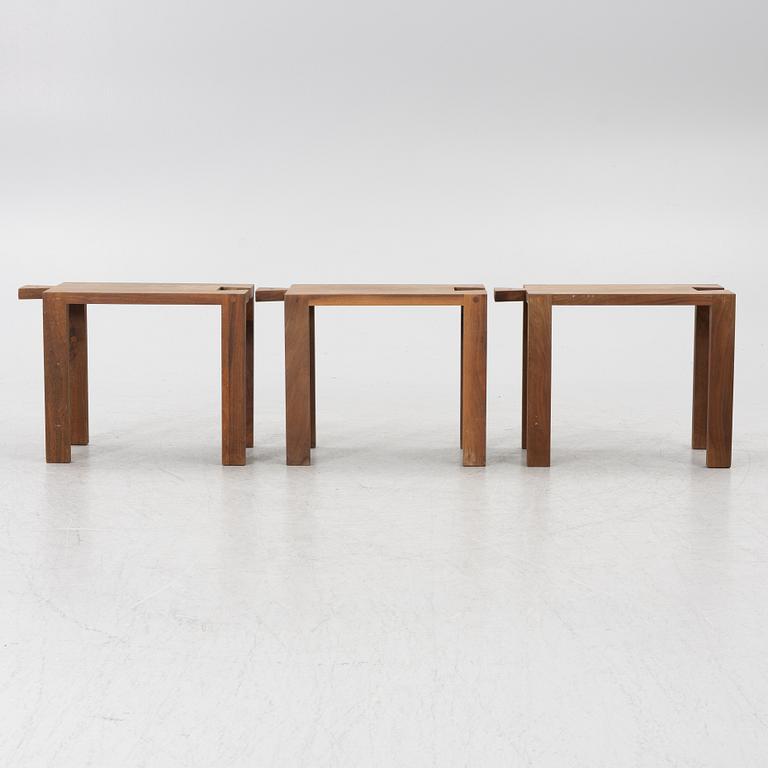 Thomas Sandell, three "Bröllopspallen" stools, Asplund, 21st century.