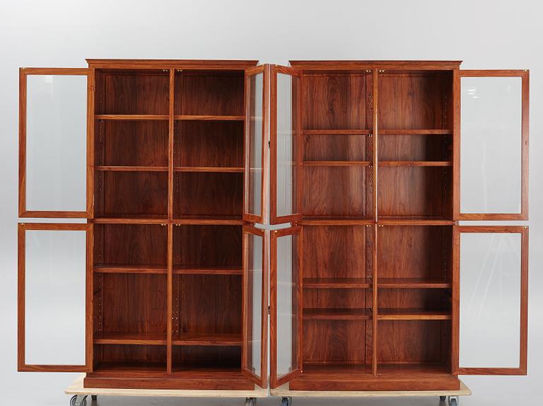 Bookcases, a pair, crafted by furniture carpenters in Beijing.