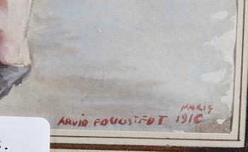 FOUGSTEDT, ARVID, akvarell. Sign och daterad 1916.