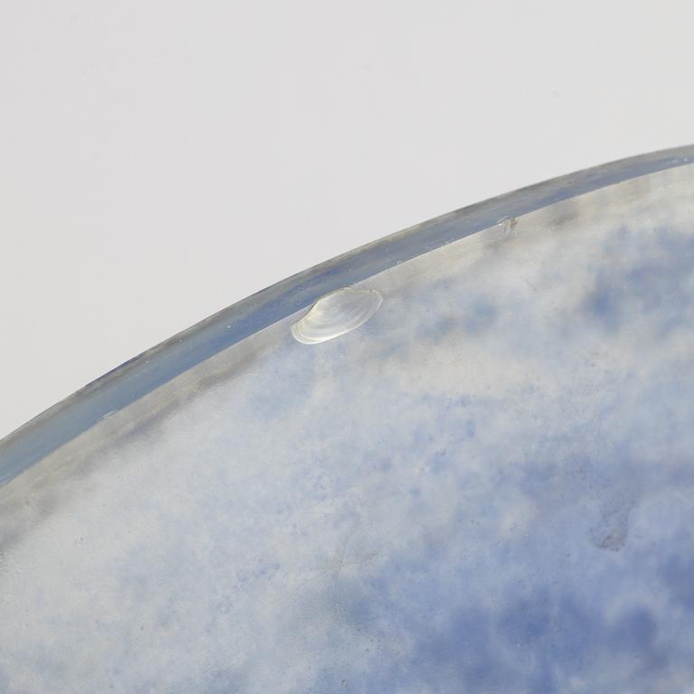 Siv Lagerström, dish, large model, acrylic plastic, blue-toned.
