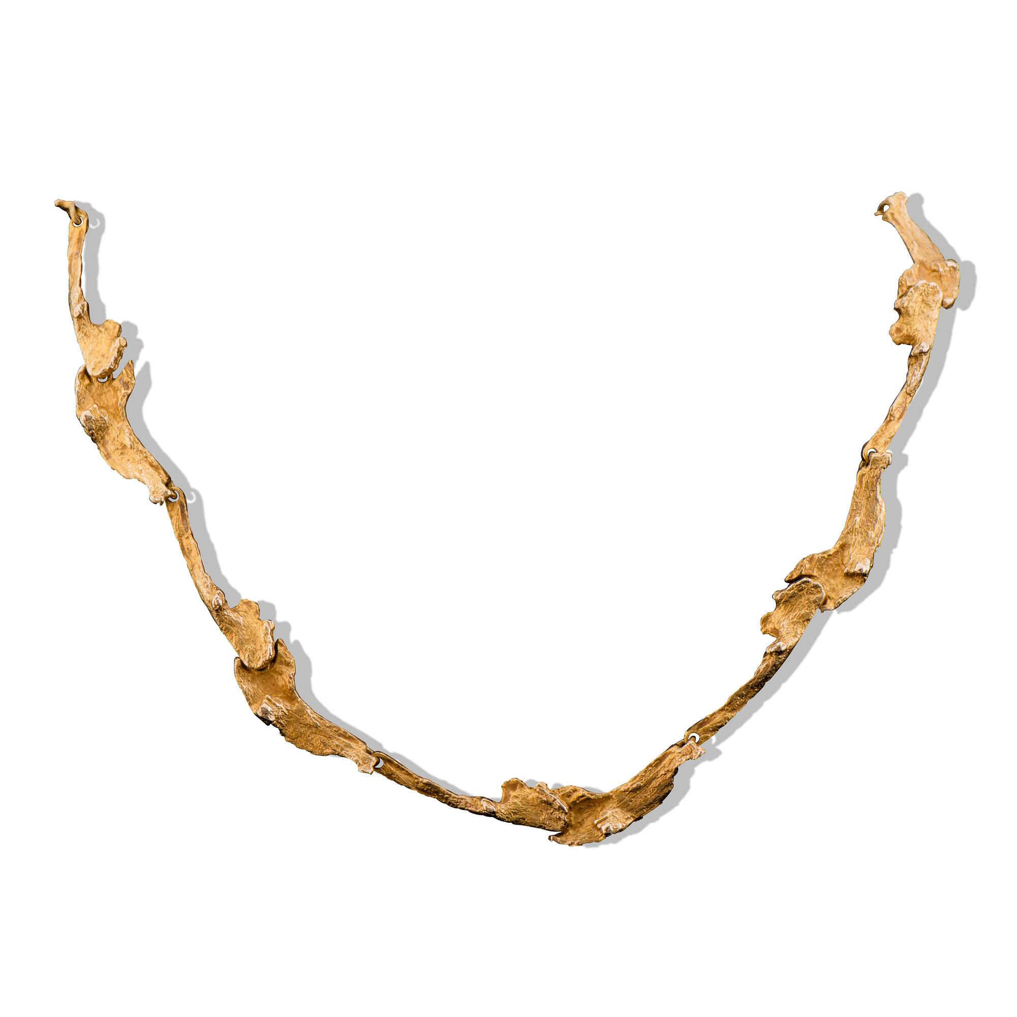 Björn Weckström, NECKLACE, "Orchid Psychedelic", 14K gold. Lapponia 1975.