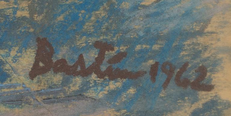 LOUIS BASTIN, signed pastel.