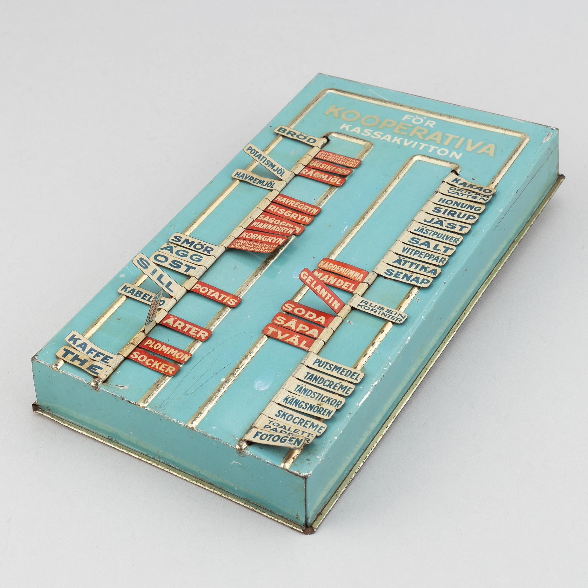 INKÖPSTAVLA, Kooperativa förbundet, 1930-/40-tal.