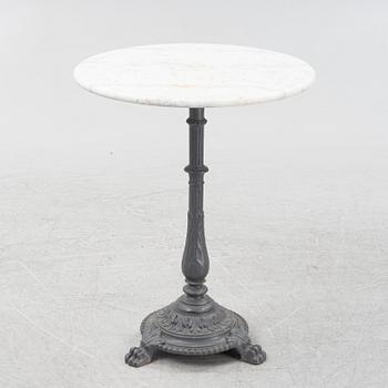 A cast iron and marble garde table, Skoglund & Olson, Gefle, 20th Century.