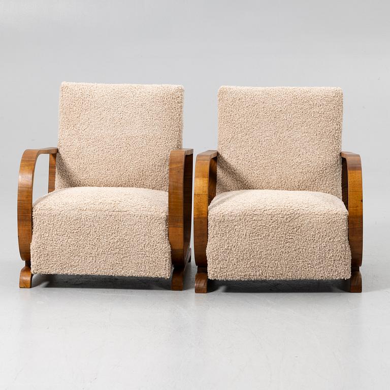 Armchairs, a pair, first half of the 20th century.