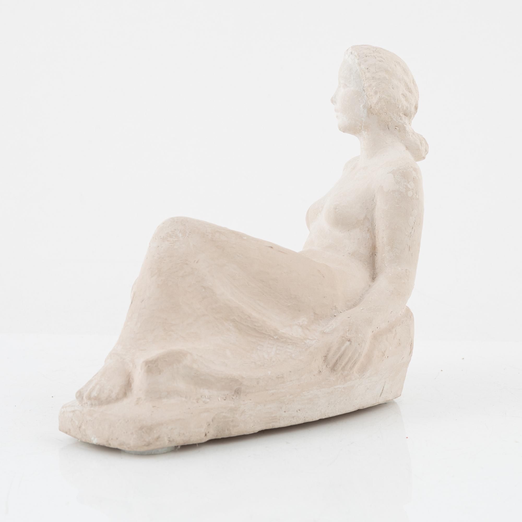 David Wretling, skulptur, osignerad, bemålad gips.