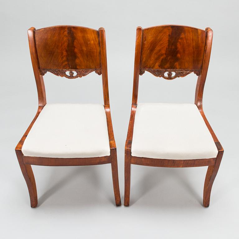 Stolar, 12 st, biedermeier, Ryssland ca 1830.