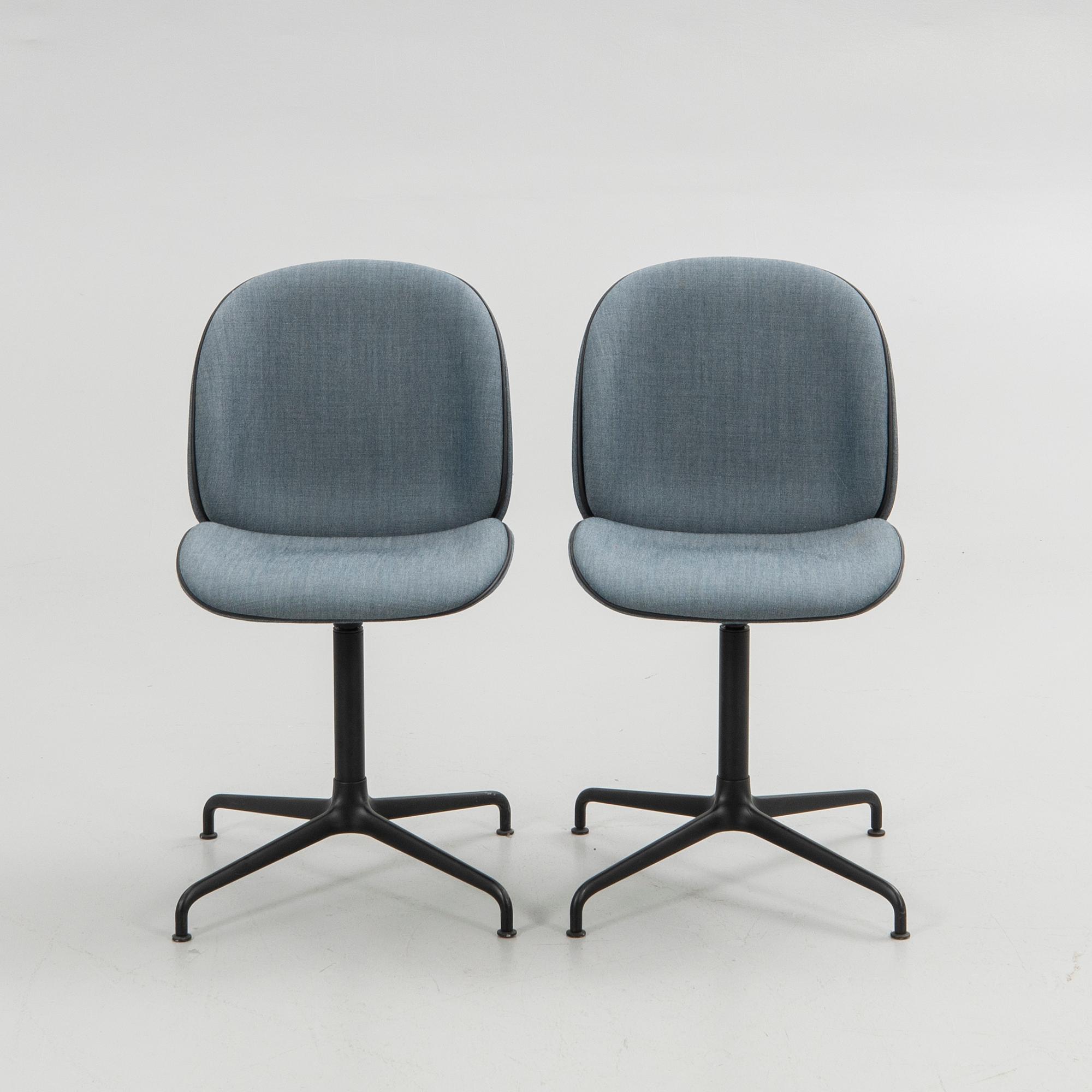 GamFratesi, chairs, a pair, "Beetle Meeting Chair", Gubi, Denmark.